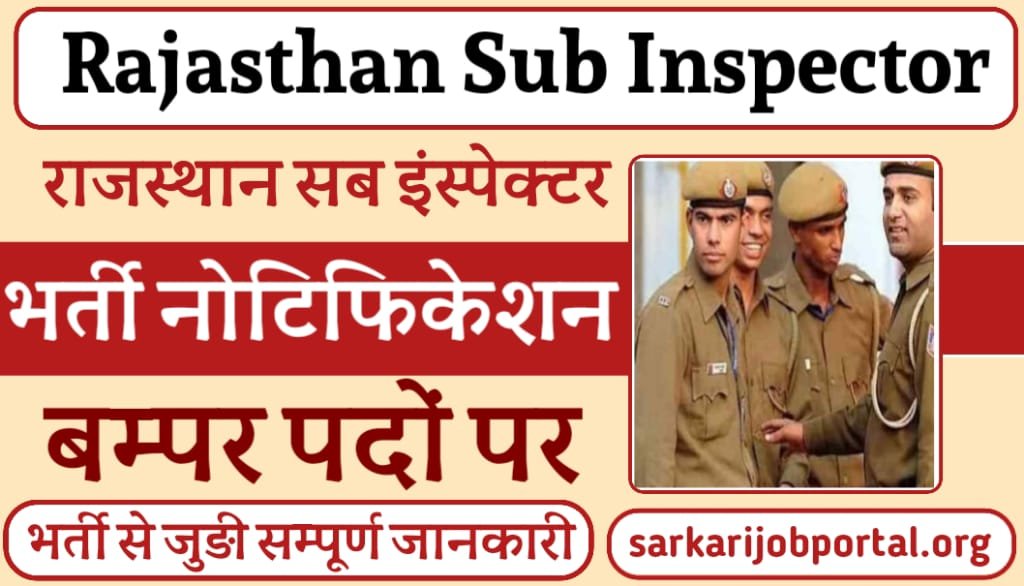 Rajasthan Sub Inspector Bharti 2025